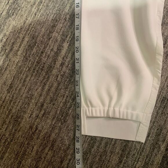 Joh Apparel Womens Large Elastic Waist Jogger Pants White Pockets‎ Stretc… - Picture 7 of 8